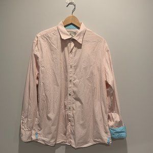 Age of Wisdom Fun Geographic Print Long Sleeve Button Down, Pearl Button Snaps